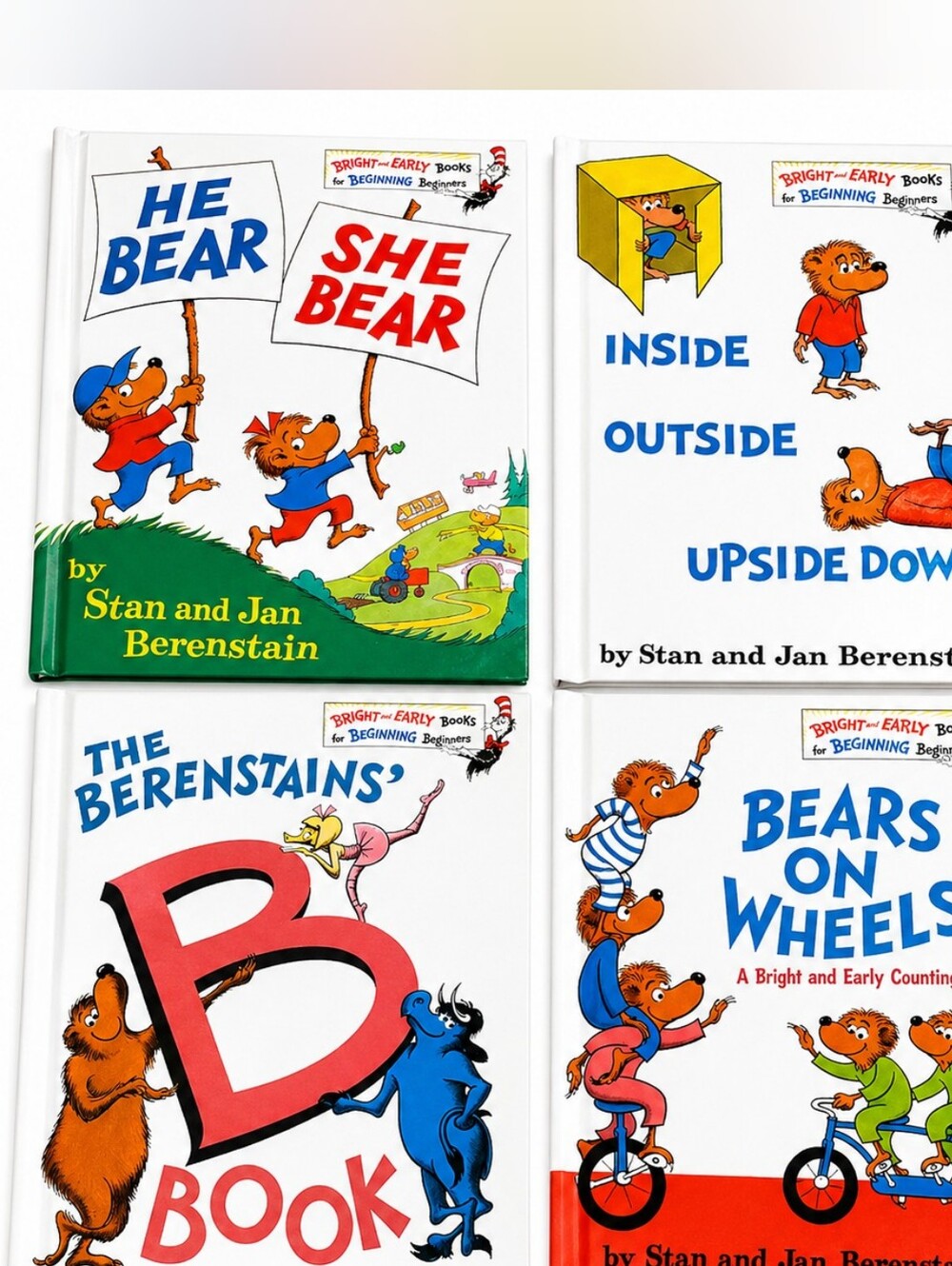 Vintage Berenstain Bears Bright & Early Beginner Books Lot of 4 Hardcover